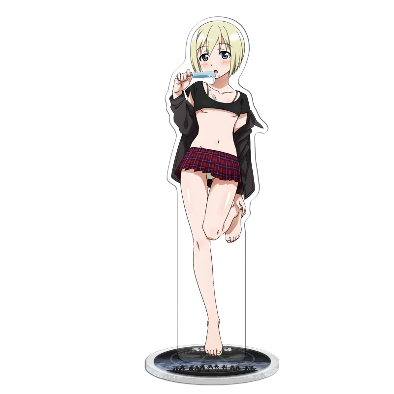 15cm Anime STRIKE WITCHES Peripheral Gifts Acrylic Stand Model Cosplay Plate Holder Birthday Christmas Desk Decor Collection