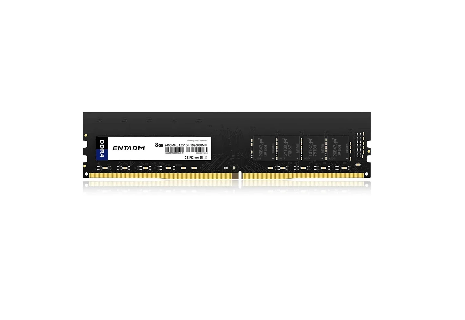 

Память ENTADM DDR4 1×8 ГБ для настольных ПК, 2400 МГц, 1,2 В (ED4X8GF2400C16K1)