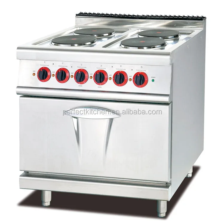 High quality electric range Hot cooker with 4 hot plate / Electric 4 Hot Plate Stove with Oven For restaurant hotel