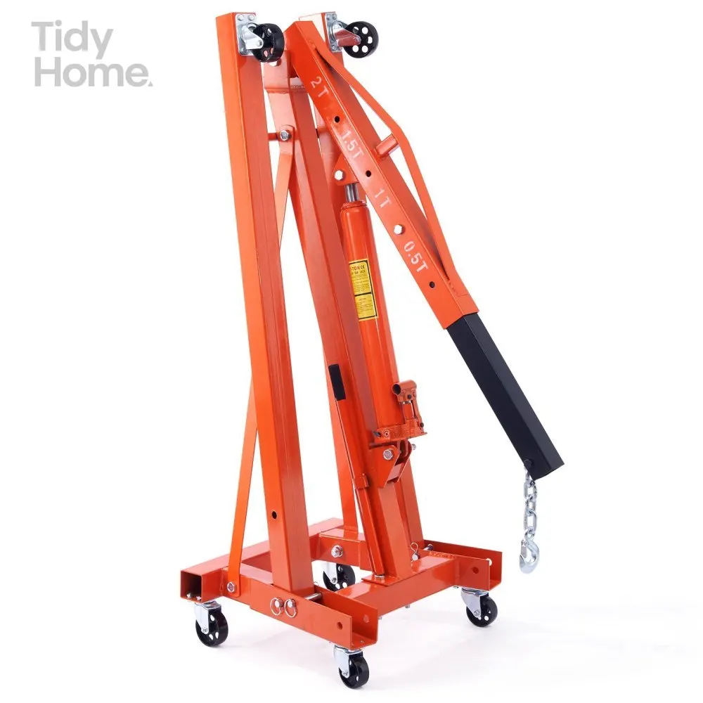 

Hydraulic Engine Hoist with Lever, Foldable Engine Crane&Engine Hoist leveler for Auto Repair, Motors, Weights Lifting, Loading