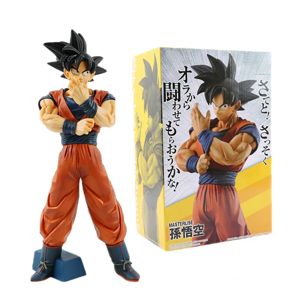 27cm Anime Dragon Ball Z Goku Figure Goku with Scouter Figurine  PVC Statue Action Figures Collection Model Toys Gifts