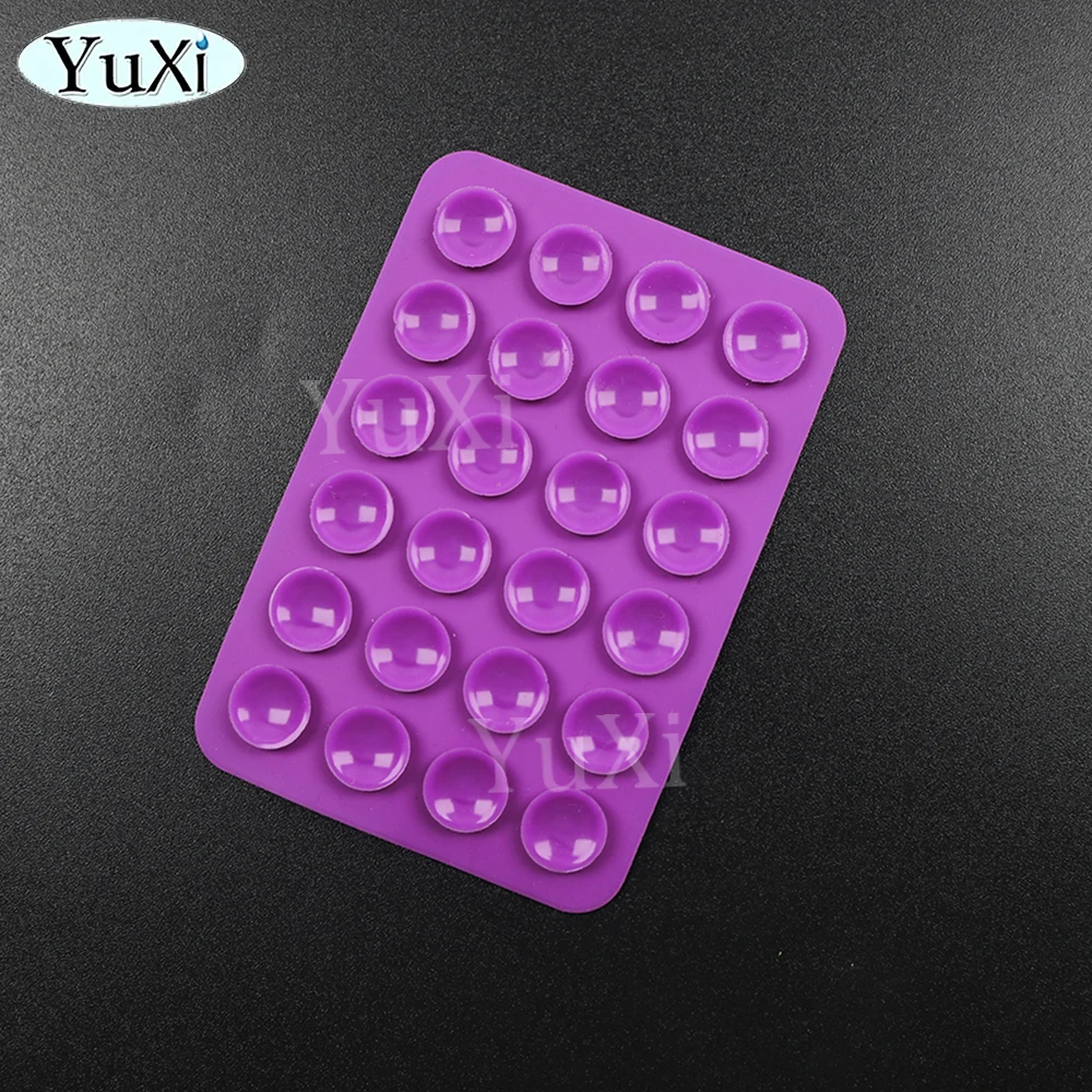 5Pcs Silikon Saug Telefon Halter Multifunktionale Saugnapf Matte Wand Stehen Anti-Slip Einseitige Fall Montieren Zurück Aufkleber