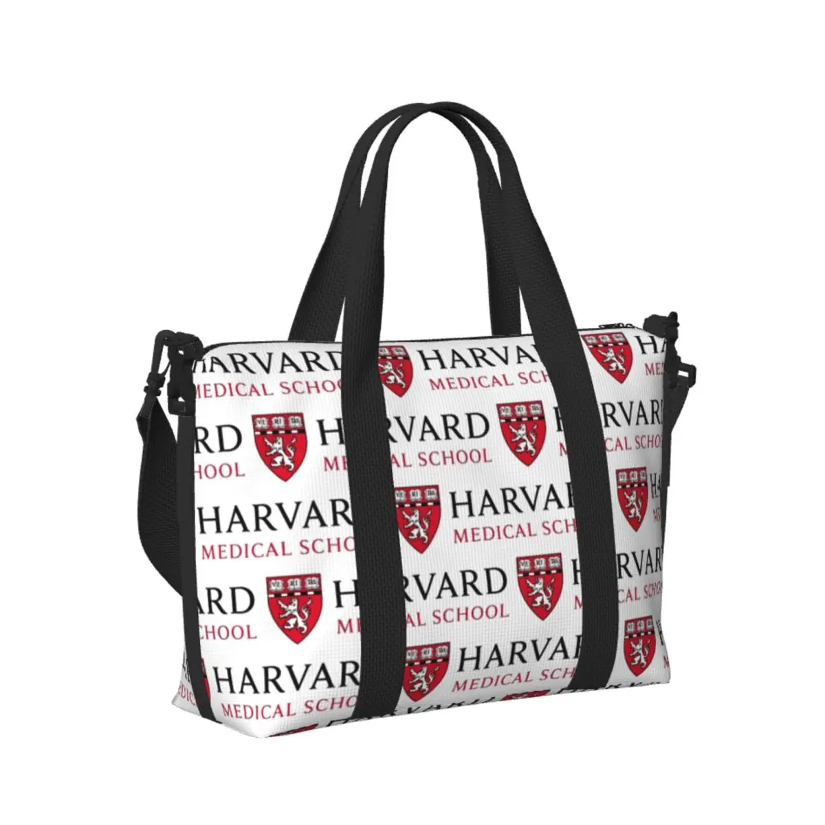 

Custom Harvard Medical School Beach Travel Bag Large Capacity Tote Bags for Gym Sport Women Shopping Duffle Shoulder Bag