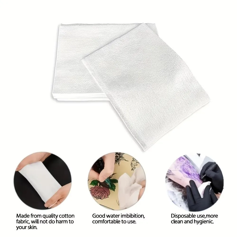 50Pcs/Bag Non-woven Fabric Disposable Wipe Disposable Cleaning Tool Body Art Tissue Suppliesets Paper Towel Aftercare