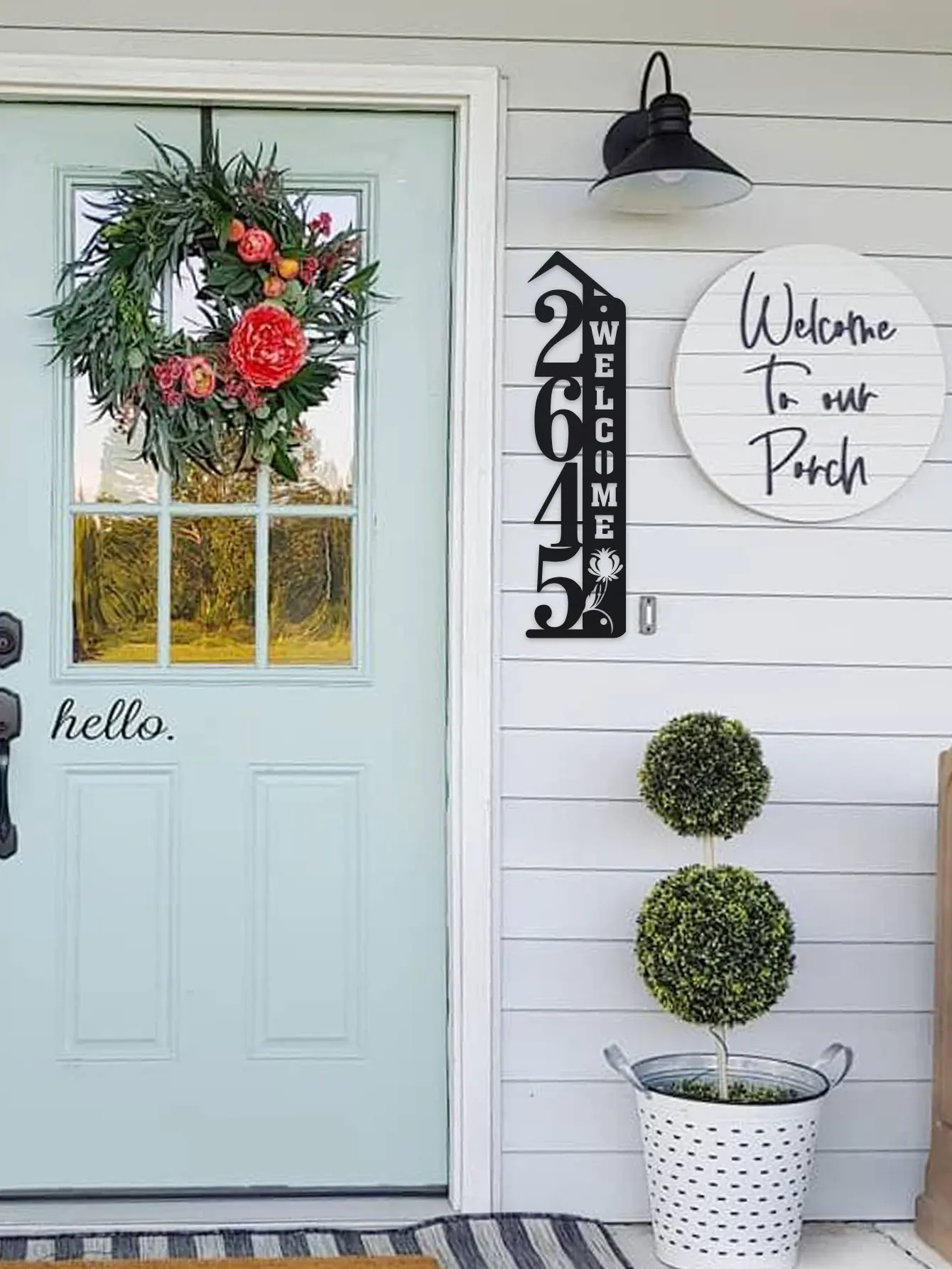 Personalized Vertical Address Plate,House Numbers Sign for Outside,Custom Metal Address Numbers for House Modern House Numbers,G