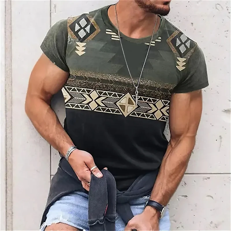 

Футболка в этническом стиле для мужчин и женщин, модная уличная одежда с 3D принтом, футболка оверсайз с коротким рукавом, детские топы, летняя одежда
