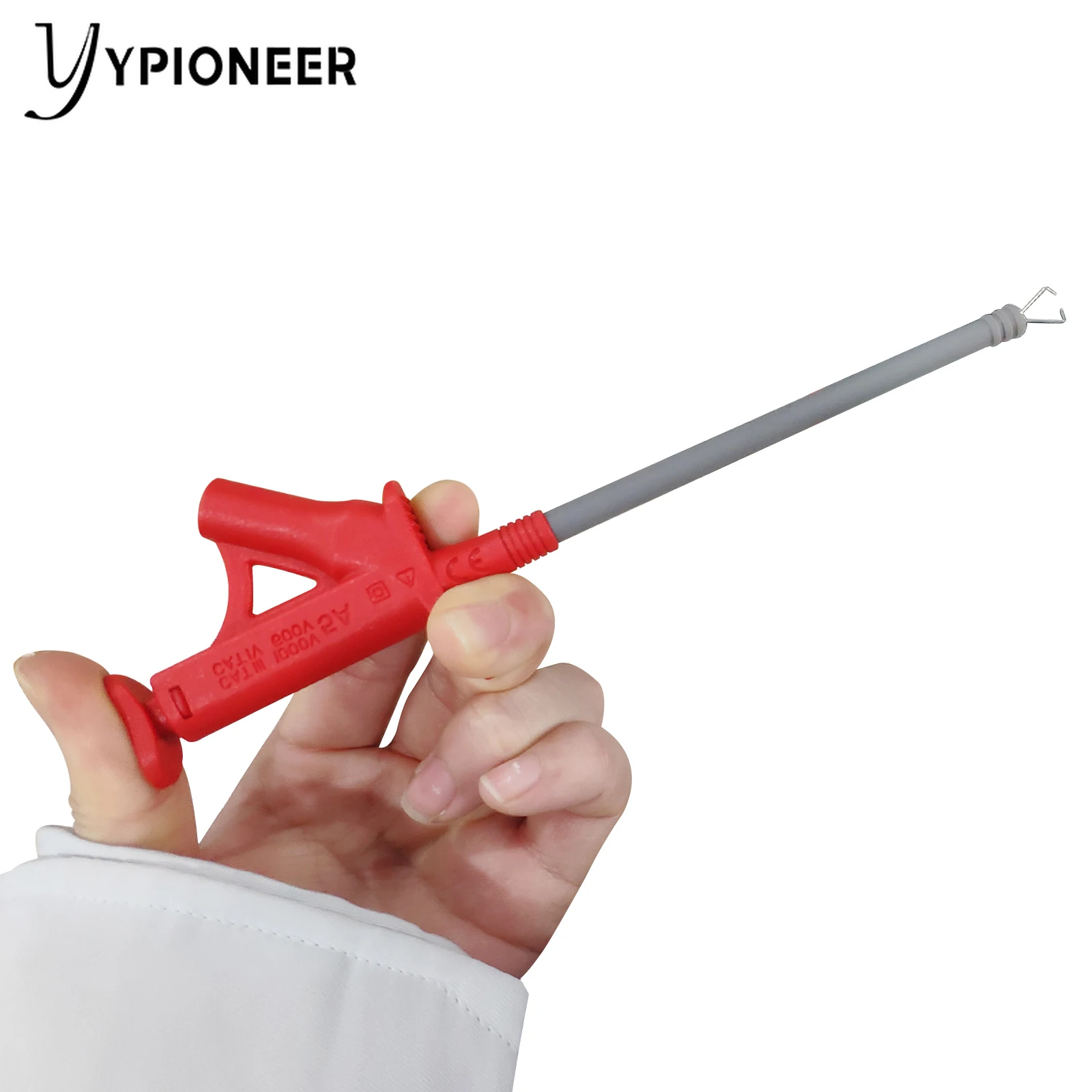 YPioneer P30042 2PCS Multifunctional Insulated Quick Test Hook Clip 1000V Electric Flexible Test Probe Instrument Accessories