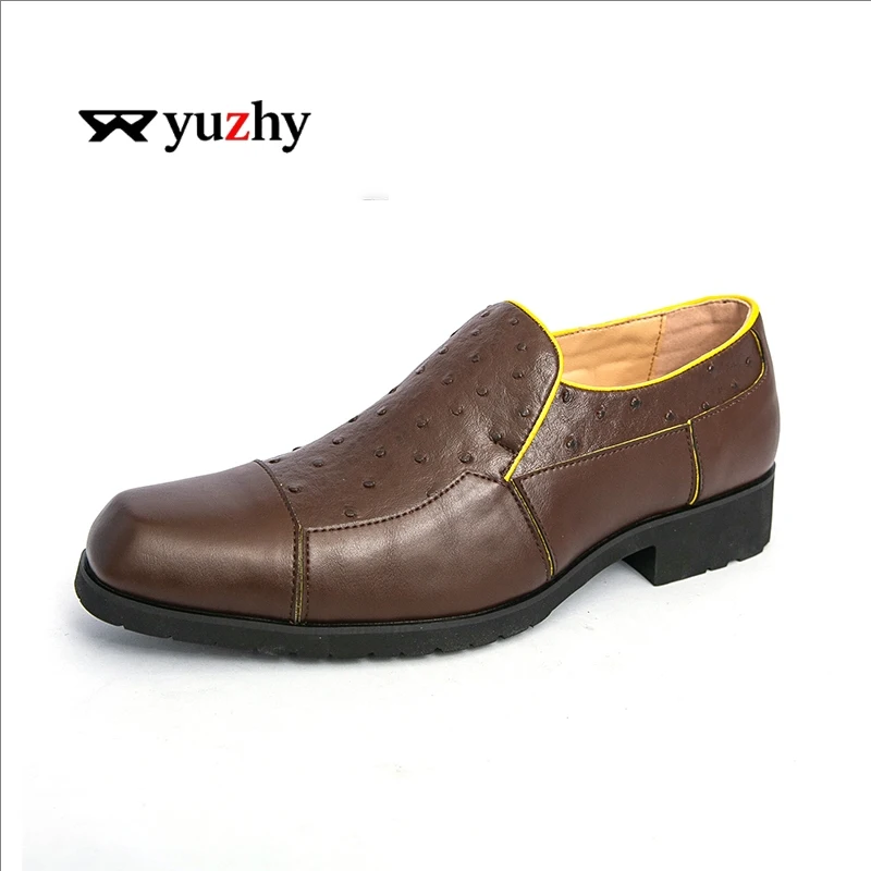 

Men's Fashion Casual Shoes Genuine Leather Upper Lace-Up Comfort Trainer for Walking, Outdoor, Business, and Leisure Activities