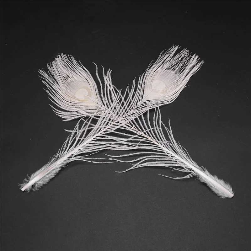 

Y50A-250 шт./натуральные белые перья павлина в глазах, от 10 до 12 дюймов свадебное украшение из павлиньих перьев
