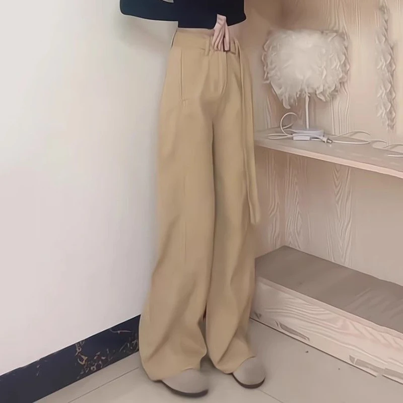 2025 женские тонкие широкие джинсы с высокой талией, женские шикарные модные свободные джинсовые брюки, женские повседневные удобные брюки в стиле ретро