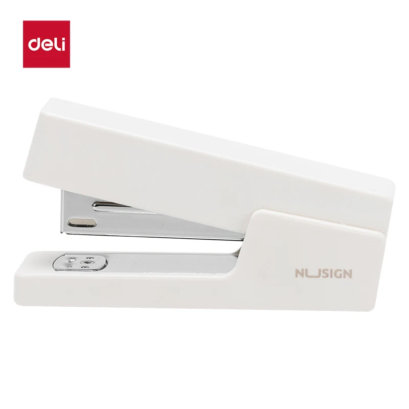 Deli Mini Stapler Set. 1 Stapler 20 Sheets Capacity, 3 Color Options with Anti-Slip TPE Base for Office and School Use