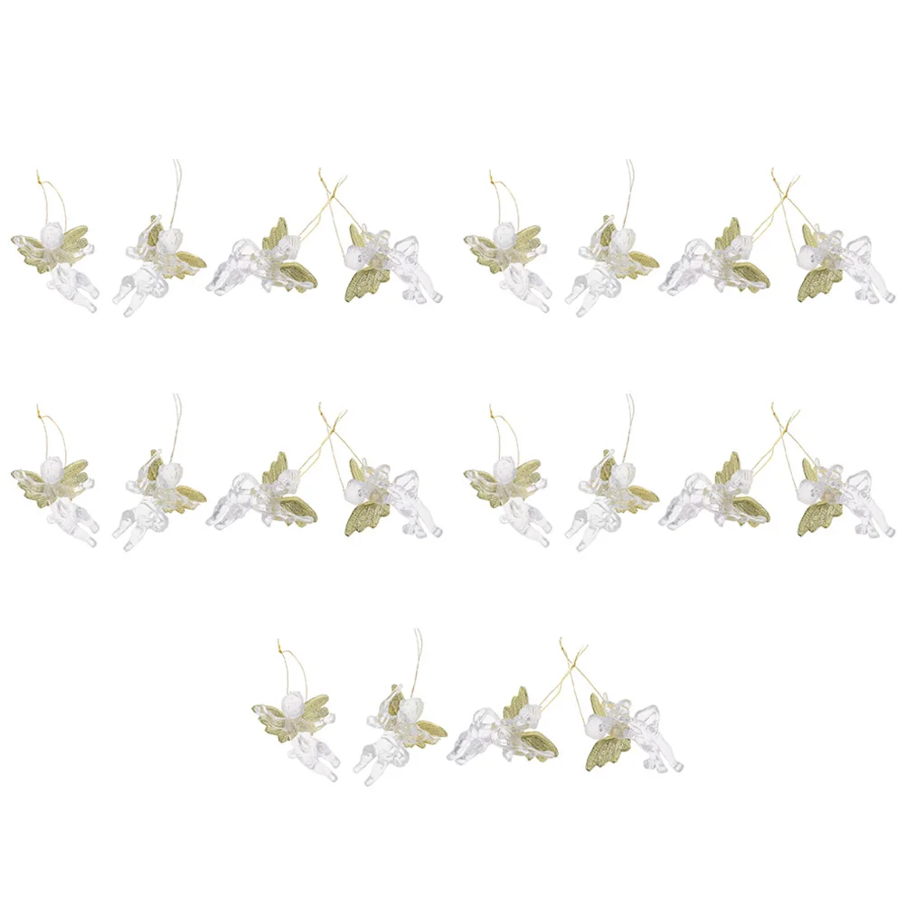 

20Pcs Angel Hanging Ornament for Christmas Tree Decor Festive Pendants Plastic Decorative Props Xmas Decoration Supplies