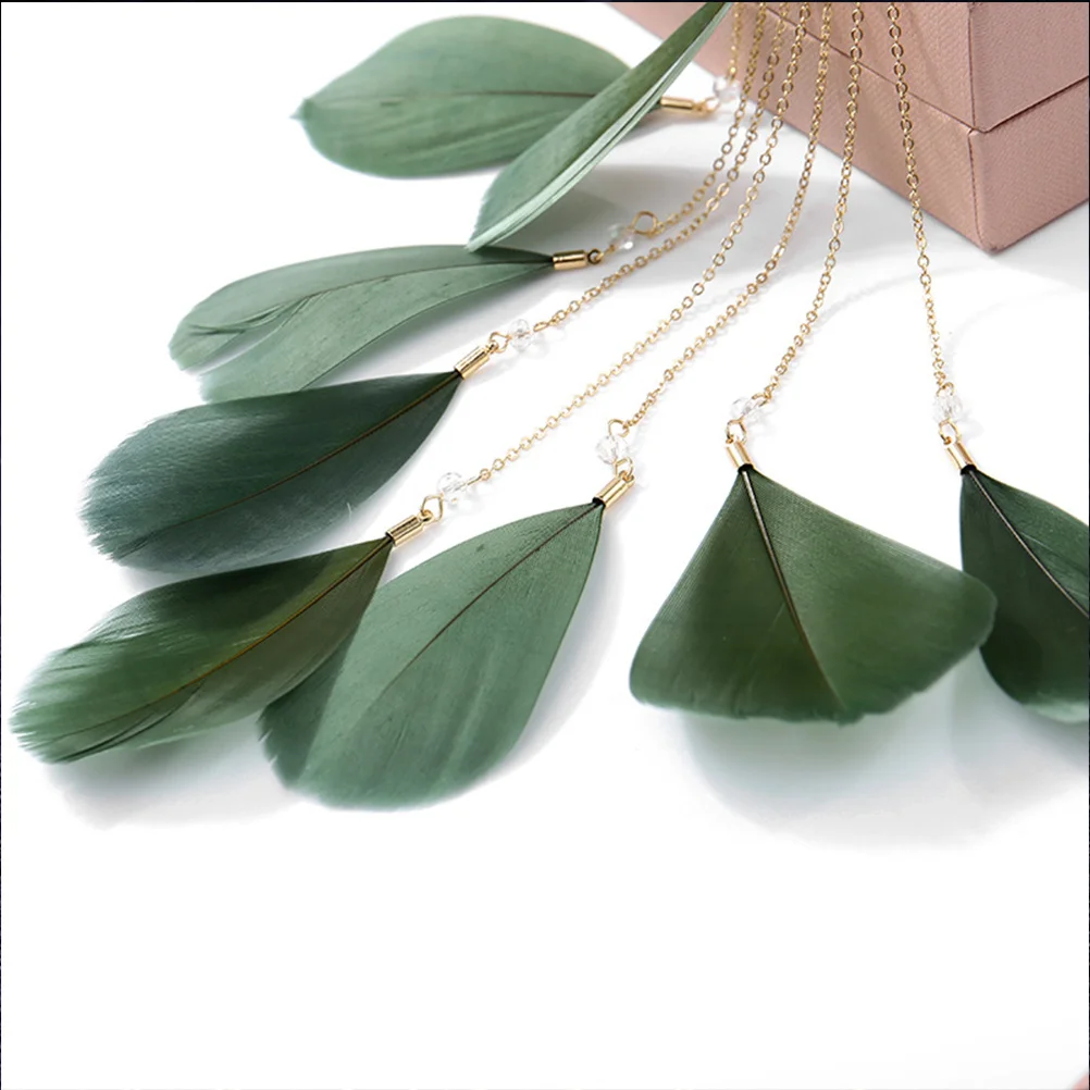 

1Pcs Tassel Earring Women Elegant Bohemian Long Style Ear Hook White Business Presents Employee Benefits Women Earring