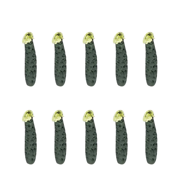 10Pcs/Lot 1:12 Scale Dollhouse Fruit Food Vegetables Miniature Green Cucumber for Doll Kitchen Toys