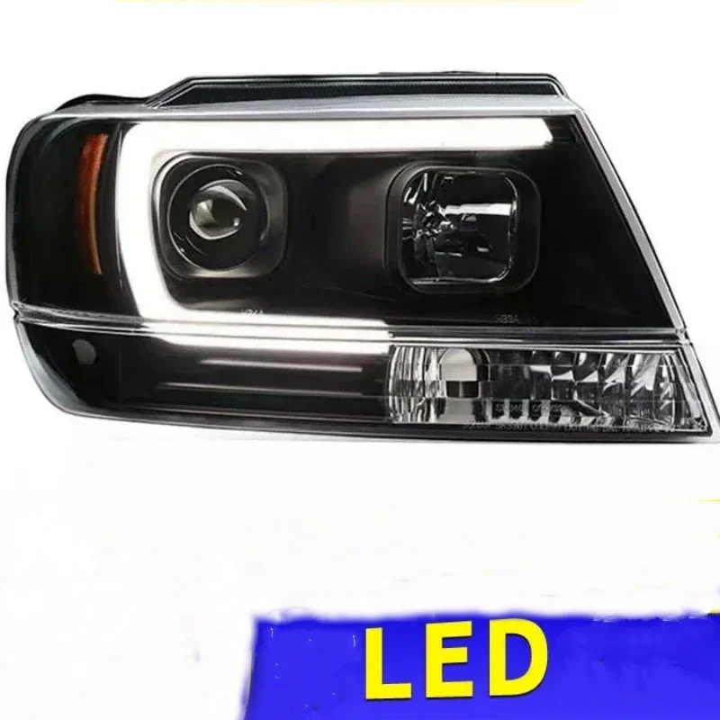 LED Headlight Assembly for Jeep Grand Cherokee 1999-2004 Turn Signal Daytime Running Light