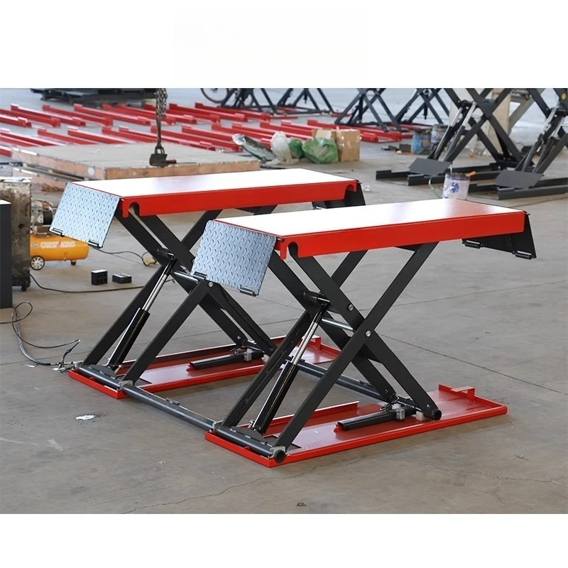 1.2m Car Lift Waterproof and Groove-free Mobile Ultra-thin Small Shears Handling Equipment