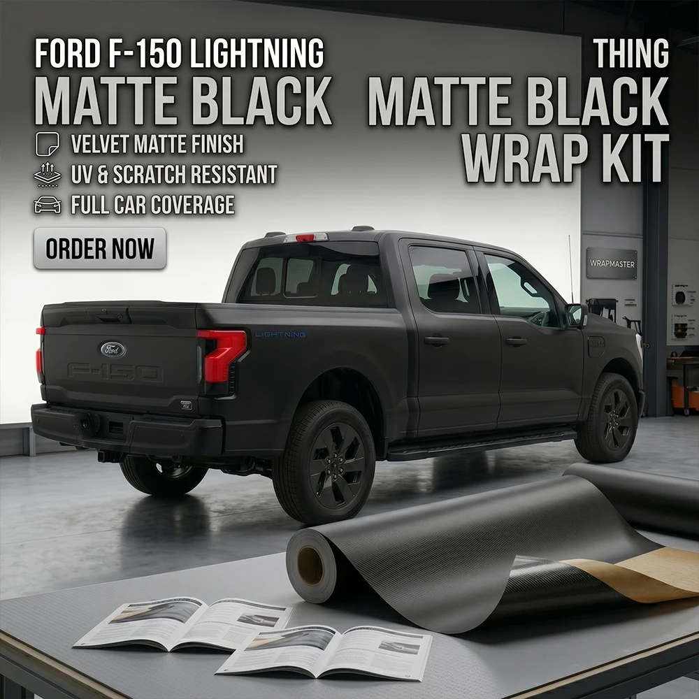 

Матовая черная виниловая пленка для оклейки автомобилей Ford F-Series F150 F250 F350, пикапов, для изменения цвета кузова, аксессуары