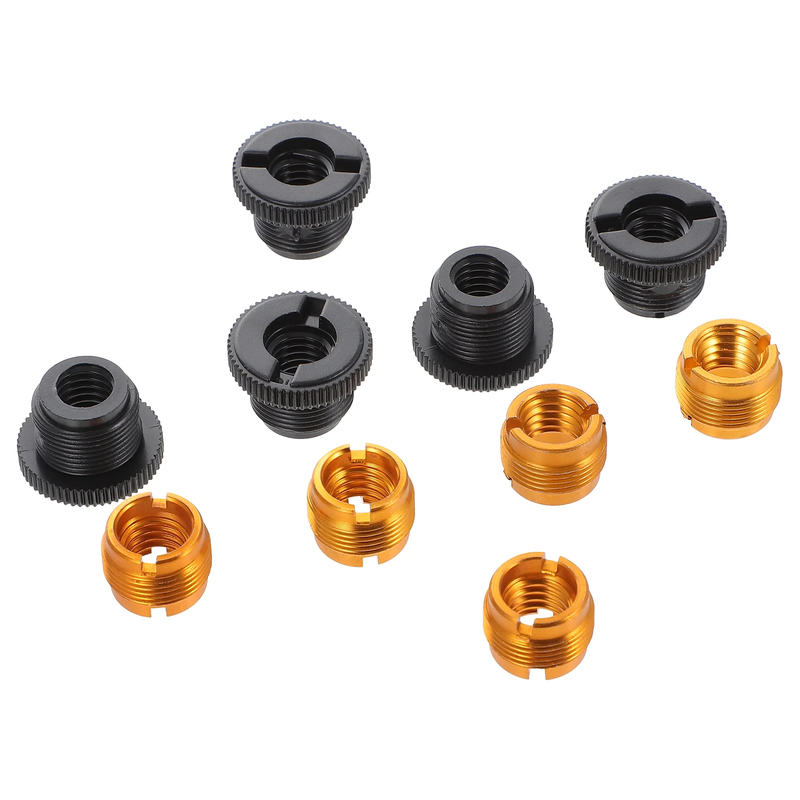 

10Pcs Mic Stand Adapter 3/8 to 5/8 Thread Black Gold Shockproof Frame Mount Converter Screw Nut DJ Accessories Audio Video