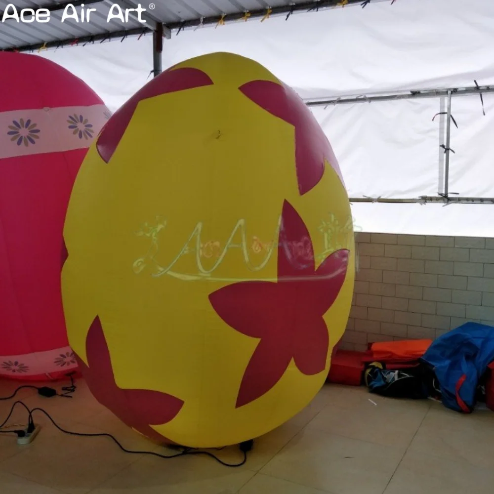 Gigantische opblaasbare paaseieren, kleurrijke vakantietuindecoraties voor paasfeestjes en buitentuindisplay