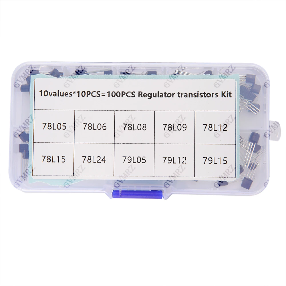 10Values 78l05 78l06 78l08 100PCS Regulator Transistors to-92 kit  78l09 78l12 78l15 78l24 79l05 TO92 With box