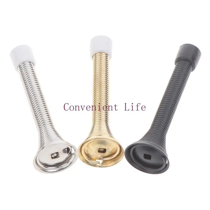 

L1EE 10 шт. пружинные дверные стопоры с нержавеющим винтом, резиновый наконечник бампера, сверхмощный пружинный настенный бампер