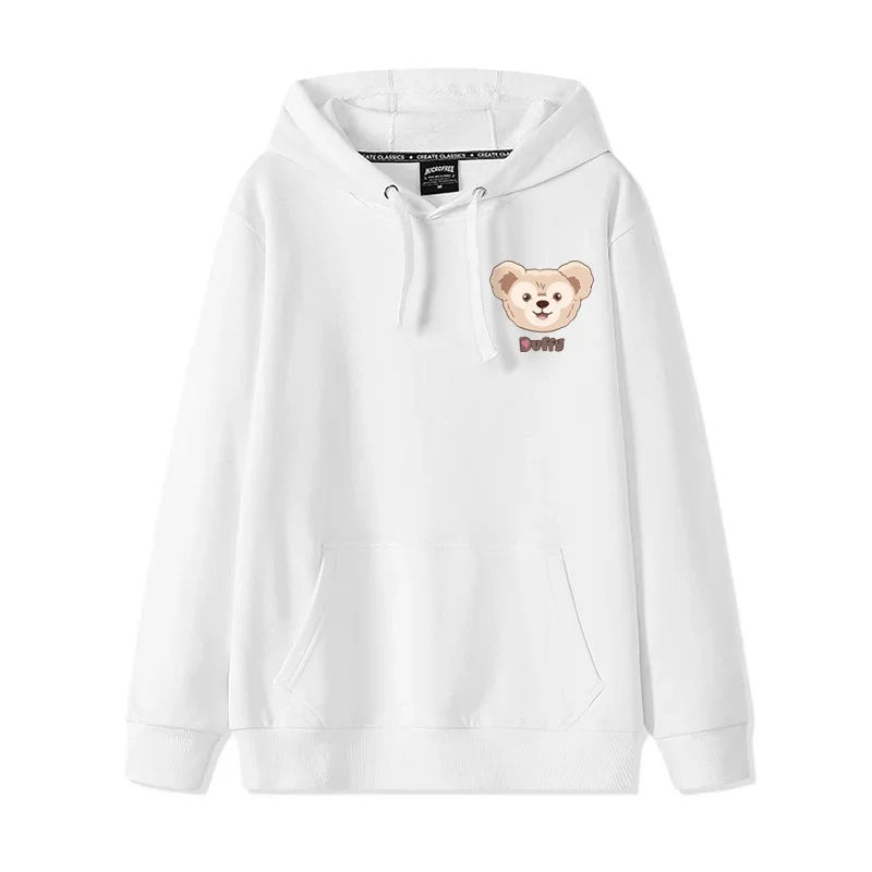 2024 Cartoon Disney Star Delu Bear Rabbit Couple Sweater Simple and Casual Loose Best Friend Dress Pullover Hooded Sweater Coat