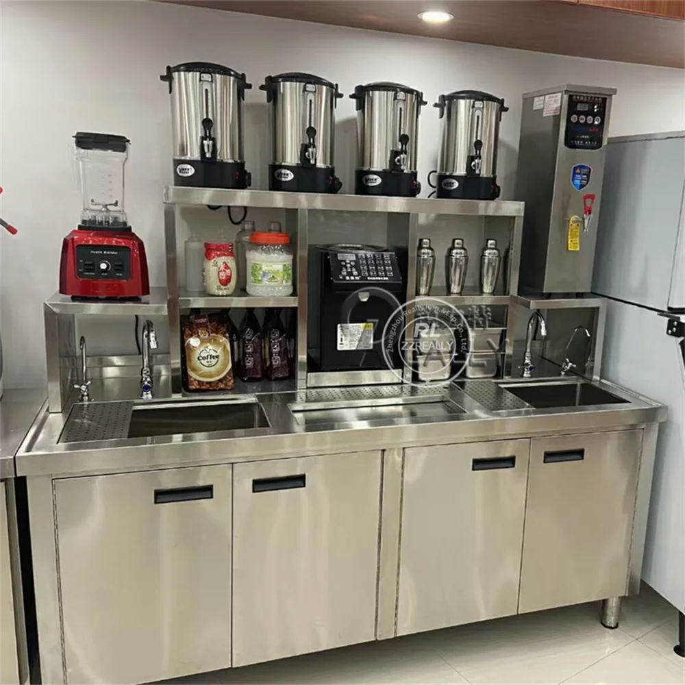 Bubble Tea Equipment bar Milk Tea Counter Custom Made Bubble Tea Counter bar