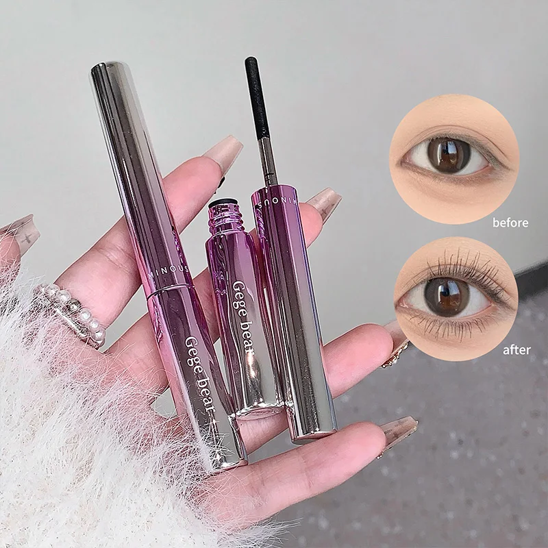 Gege bear Mascara volumizzante in fibra - Lunga durata, senza sbavature, allungamento e arricciatura, aspetto naturale