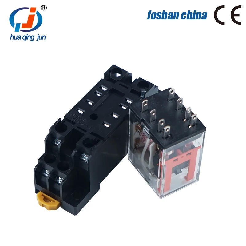Huaqingjun MY2N-GS-AC220V 2NO 2NC Relè intermedio Relè AC220 con base per pompe