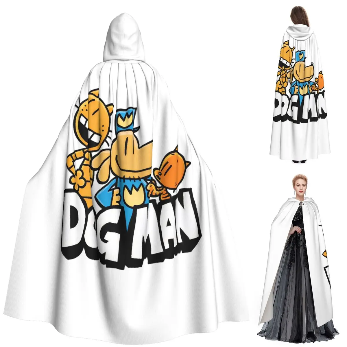

Dog Man Cat And Cute Man Long Hooded Cloak Witch Medieval Costume Cosplay Cape HalloweenVampire Adult Unisex