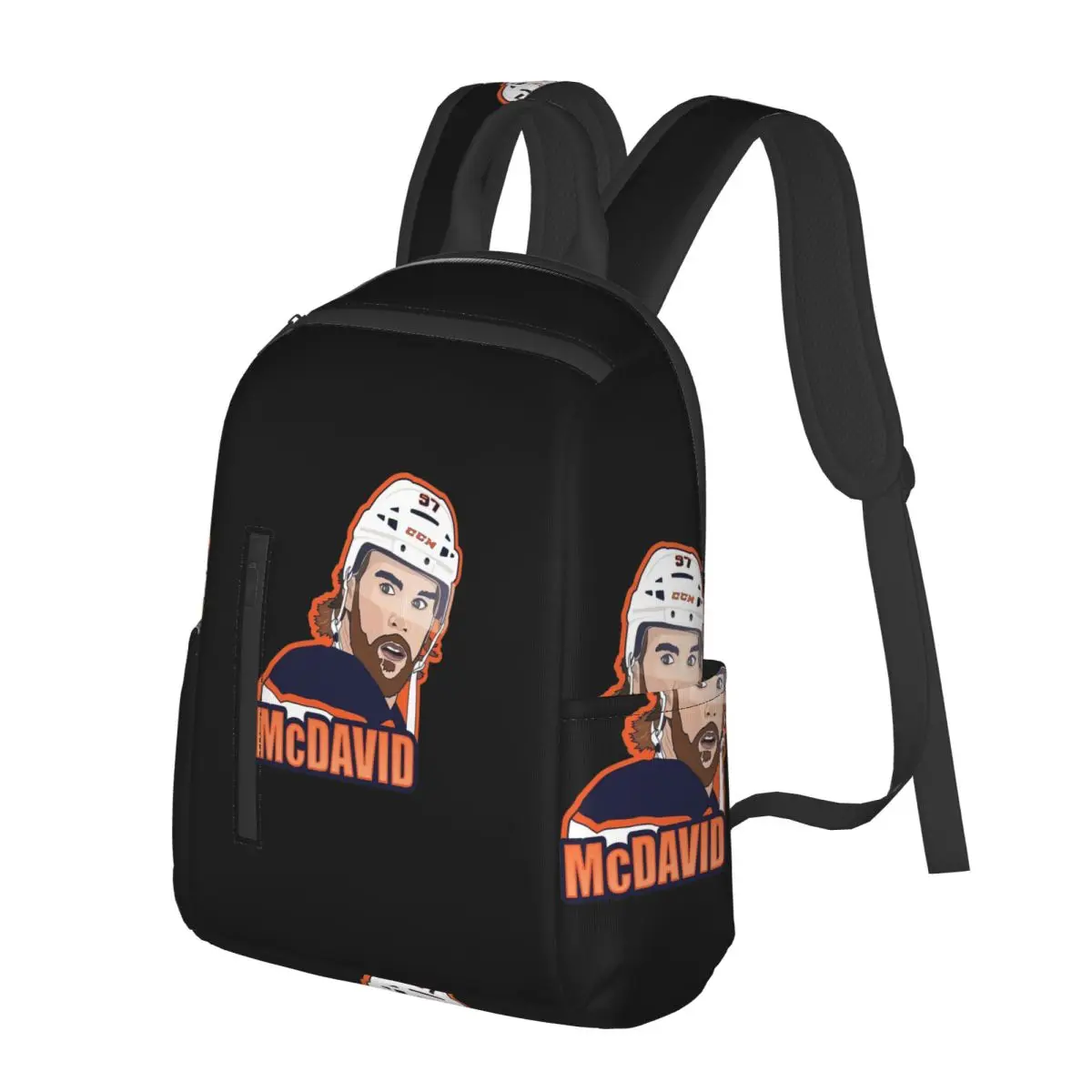 Connor McDavid 97 For Edmonton Oilers FansStudent Backpack School Bag Hiking Travel Daypack for Men Women Bookbag Shoulder Bags