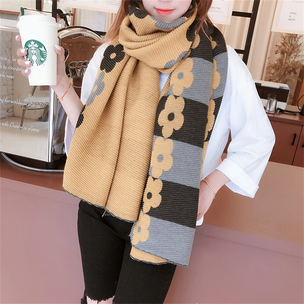 Imitation cashmere Korea fold the scarf scarf joker thickening warm scarf in the fall and winter of female XF002