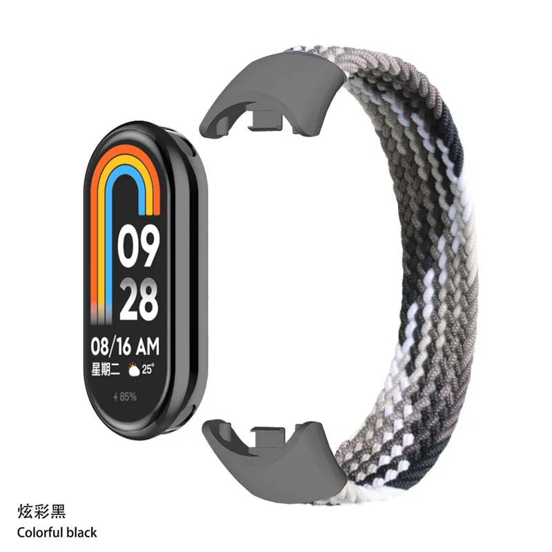 Braided bands for Mi Band 11/10/9/8/7/6/5/4Strap accessories Elastic Nylon Replacement belt bracelet correa for Xiaomi Miband 8