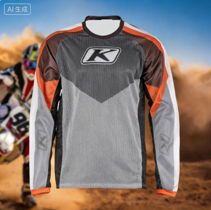 For Klim Off Road Motorcycle T-shirt Racing Men Breathable Long Sleeve Mountain Downhill Bike Clothes DH MTB Motocross Jersey