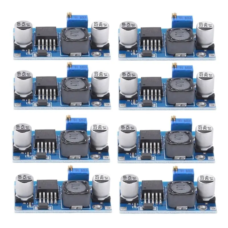 B27B LM2596S 8PCS DC-DC Step-Down Power Supply Modules 3A Adjustable 1.5-35V Step-Down Power Modules