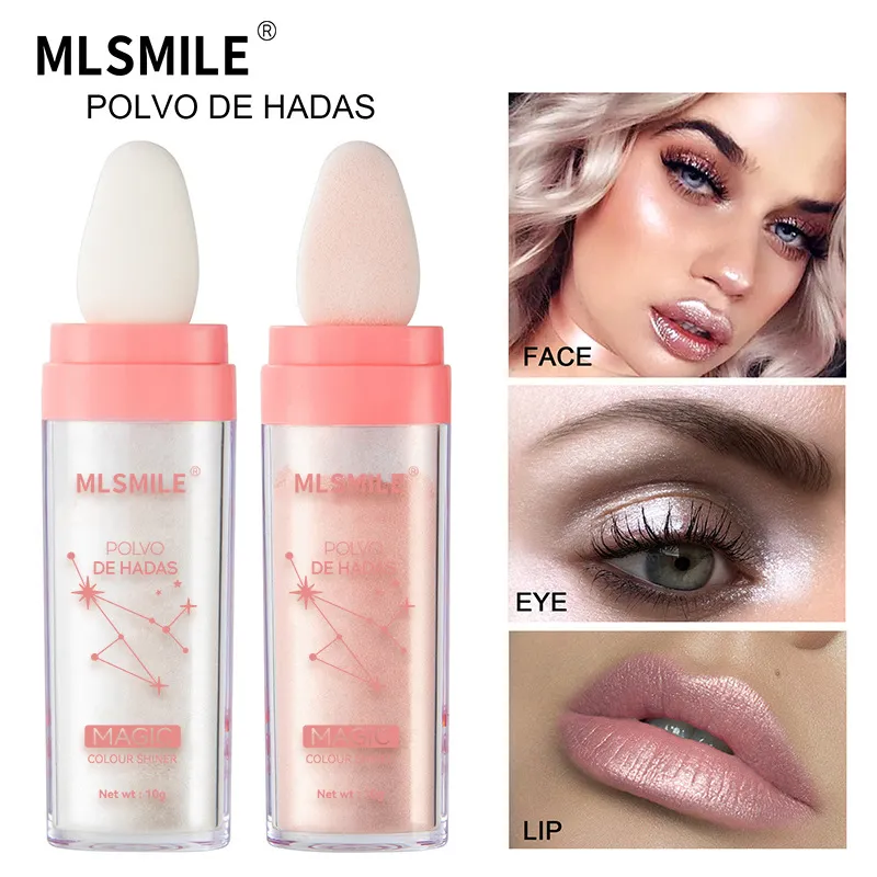 Fairy Powder Highlighter Powder High Gloss Illuminating Powder Professional Face Makeup Eyeshadow Lips Hair Body Glitter Make up