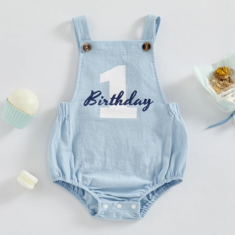 Summer Infant Baby Clothing Girls Boys Romper Letter Print Sleeveless Infant Romper Playsuit Jumpsuit Newborn Clothes