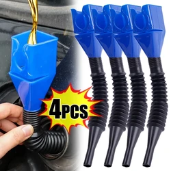 Embudos de repostaje de coche, embudo de plástico portátil telescópico para coche, motocicleta, embudo de llenado de gasolina y aceite, herramientas, accesorios