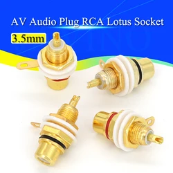 2 개/몫 패널 마운트 금도금 RCA 암 플러그 잭 오디오 소켓 증폭기 너트 솔더 컵이있는 섀시 포노 커넥터