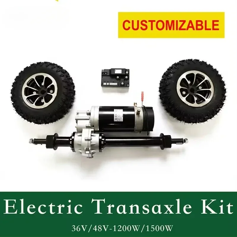 For 24v Dc1200W Electric Transaxle Motors with Rear Axle Used for Go Cart or Mobility Scooter Spline Shaft Fit Electric Whee