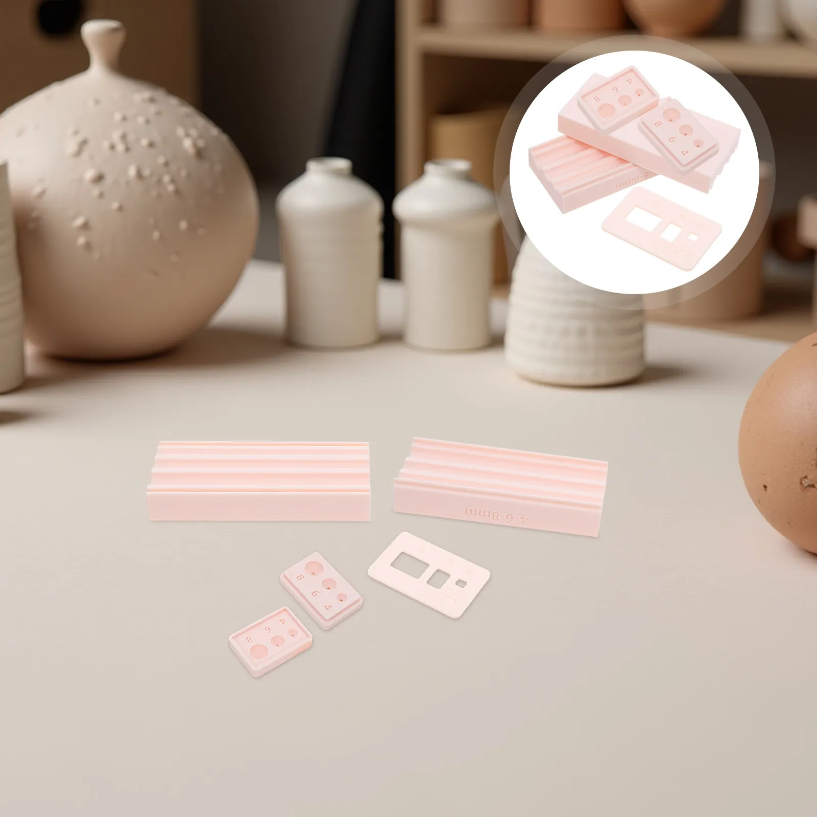 

1Set Polymer Clay Molds Round Sphere 4 6 8Mm Clay Bead Tools Jewelry DIY Craft Hole Maker Measuring Roller Bead Hole Maker