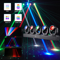 180W Moving Head Stage Light Rotating RGBW DMX512 Sound Control DJ Beam Mobile Head Party Disco Effect For Wedding Event Club
