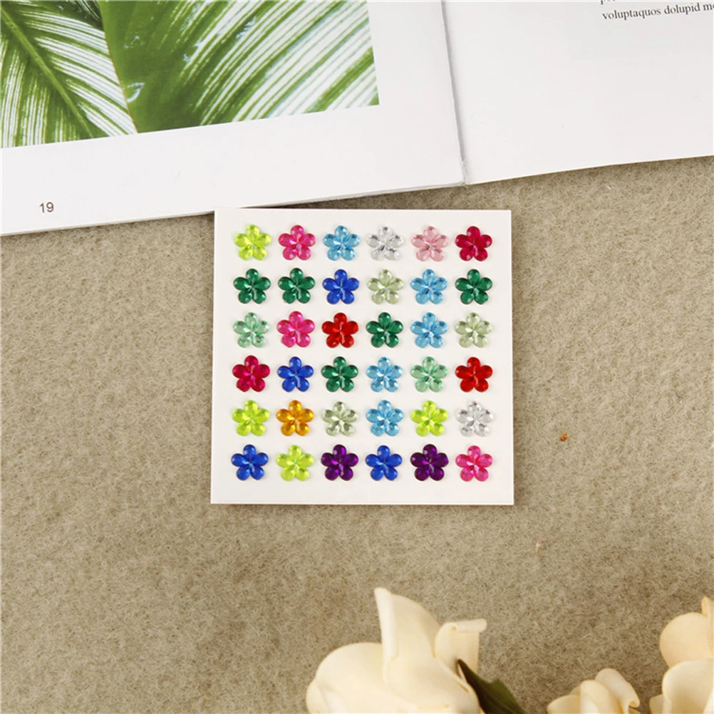

7 Sheets Diamond Sticker Set Rhinestone Acrylic Crystal Craft Gems Jewel Self Adhesive Decorations Bright Clear Shapes