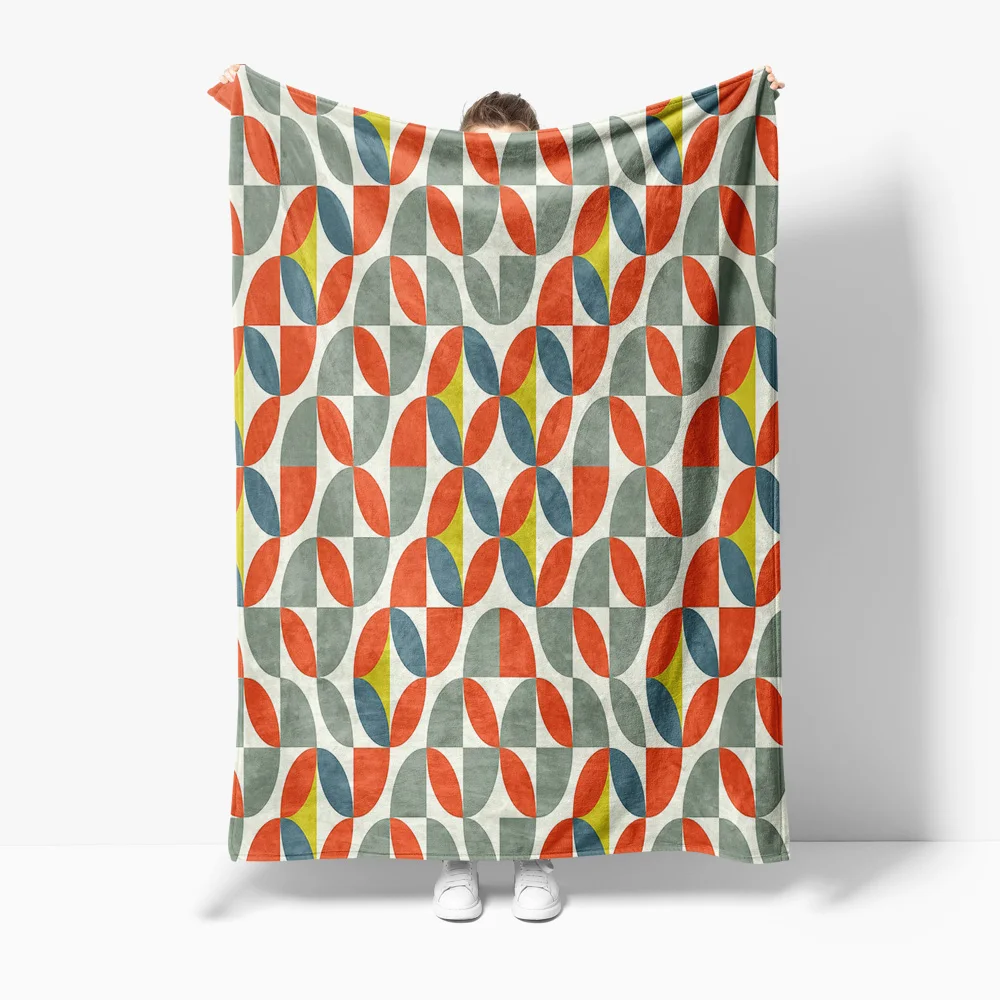 

Одеяло с геометрическим узором, мягкий флисовый диван-кровать, декоративный чехол для подушки, подарок