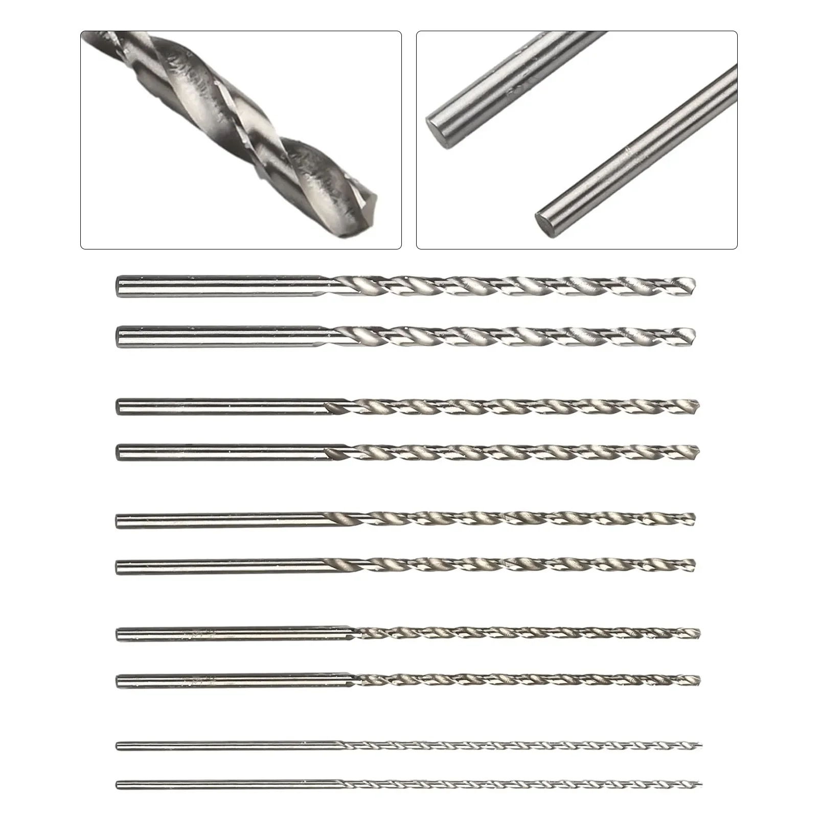 10 Stuks Boor Extra Lange Hss Hogesnelheidsstalen Boor 2Mm/3Mm/3.5Mm/4Mm/5Mm Boor Bits Voor Elektrische Boormachines