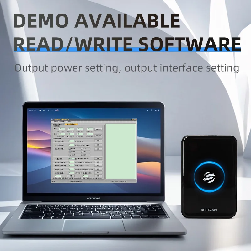 R17-B UHF READER USB Issuing Card Device uhf rfid reader writer for tag encoding provide free driver sdk desktop reader