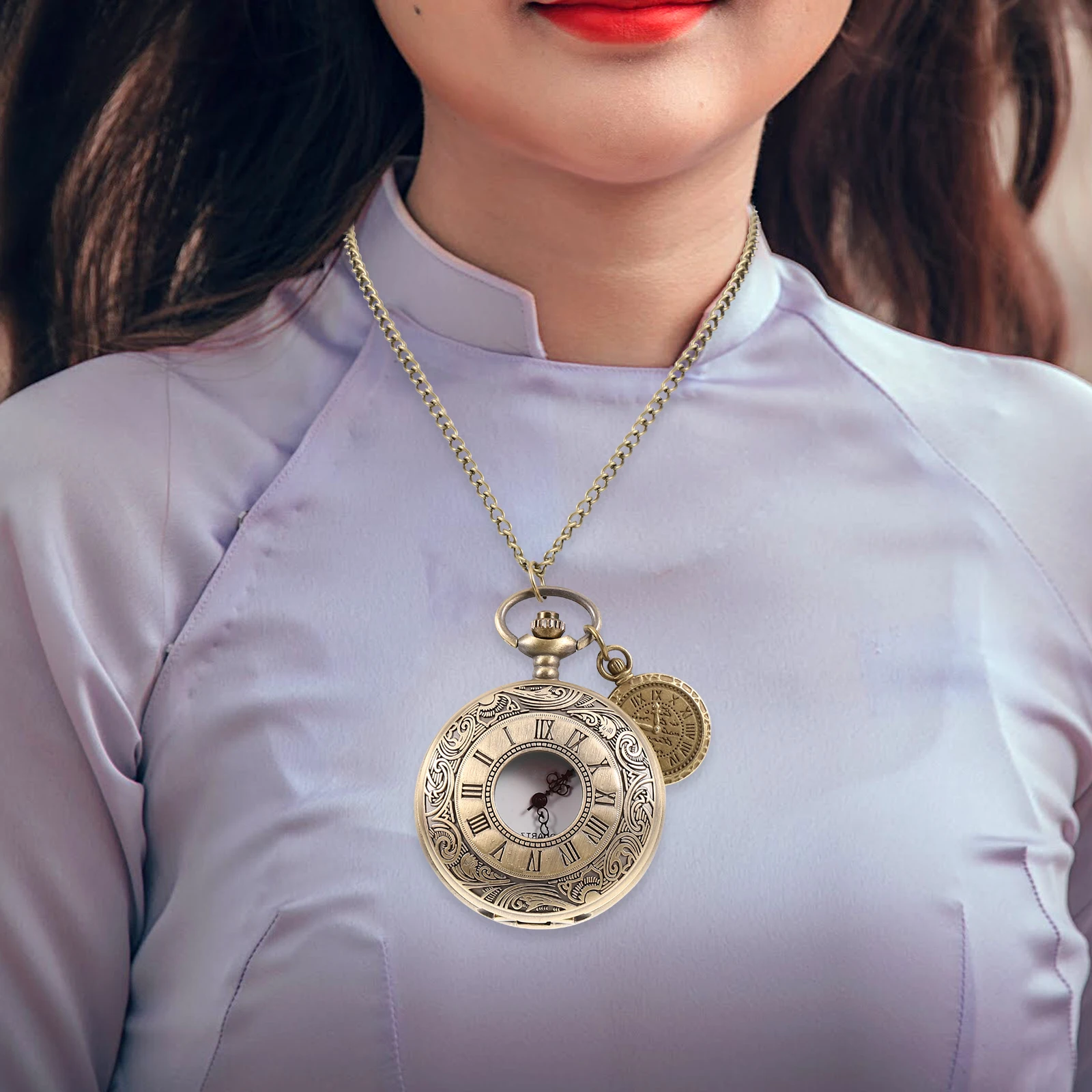 

s Roman Pocket Watch Decorative Men Watches Detailed Roman Numeral Pocket Watch Craftsmanship Longer Use