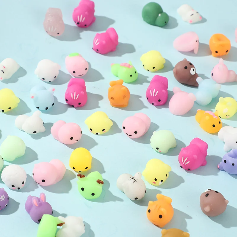 50-5 Stück Mochi Squishies Kawaii Tier-Squishy-Spielzeuge als Antistress-Bälle, Quetschspielzeug für Partys, Stressabbau-Spielzeug für Geburtstage – Detail 13