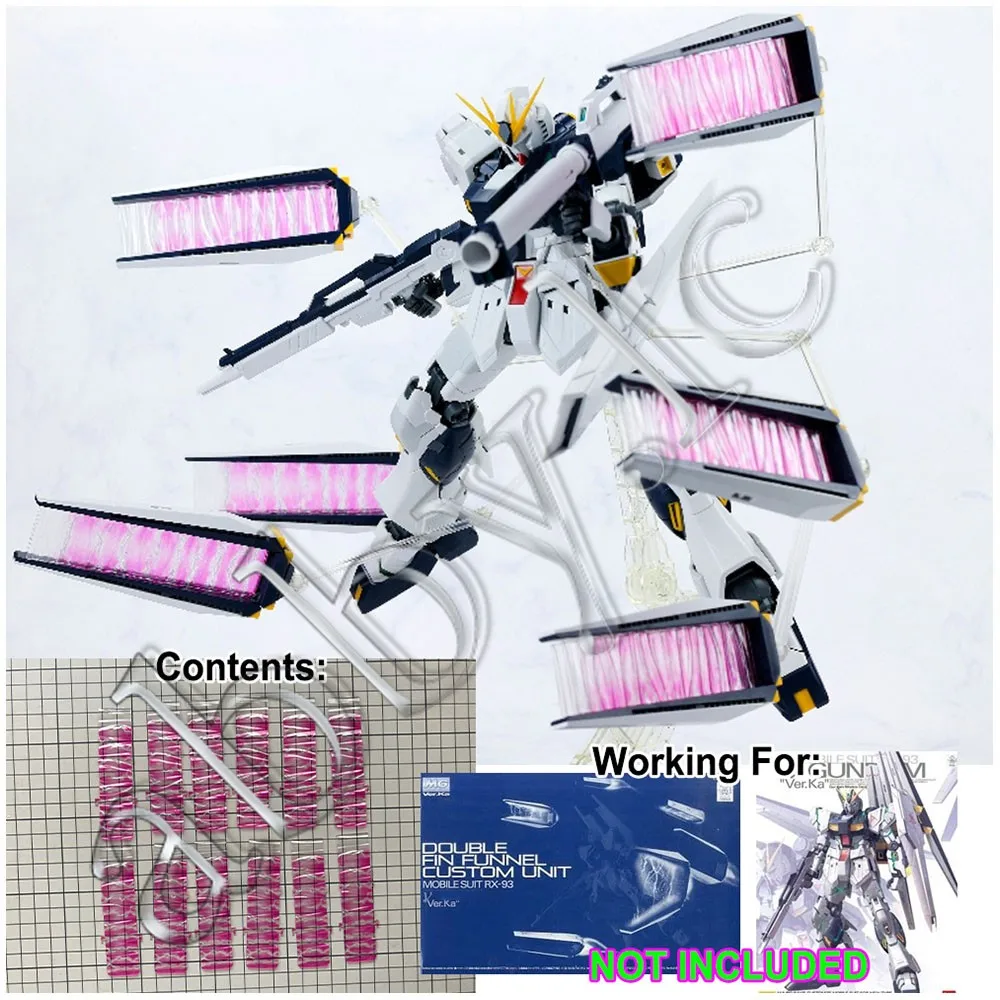 12 Pieces Effects Firing Parts for the Fin Funnel of MG 1/100 RX