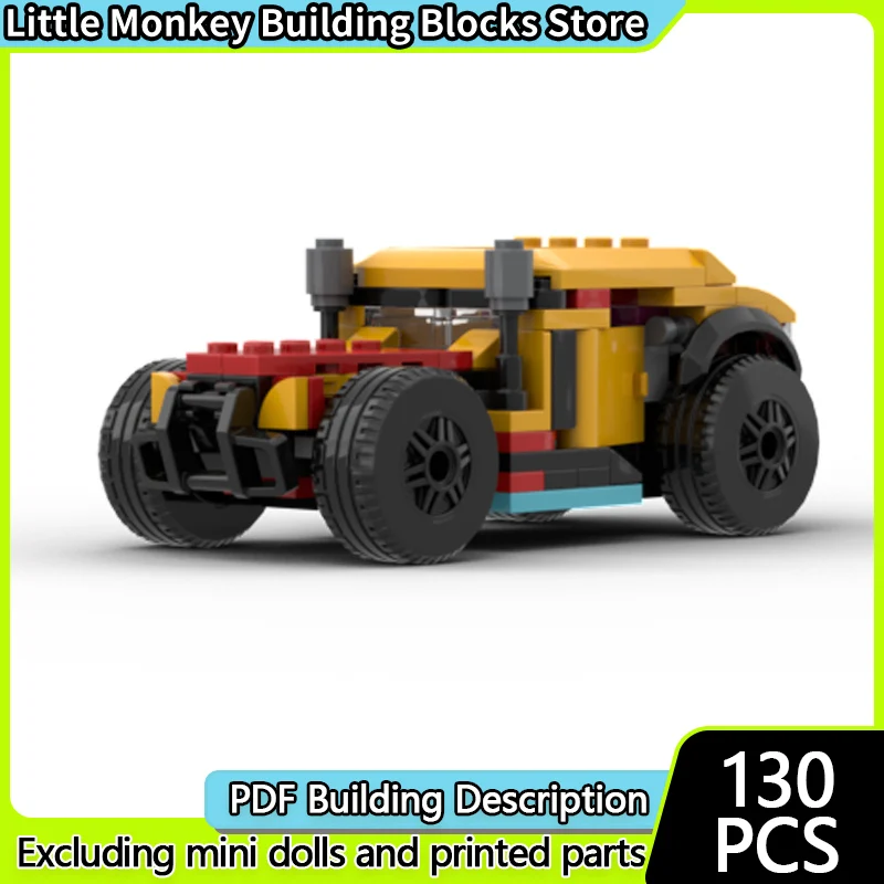 

Speed Racing Car Model MOC Building Bricks American Retro Modified Car Modular Technology Children Holiday Gifts Assemble Toys